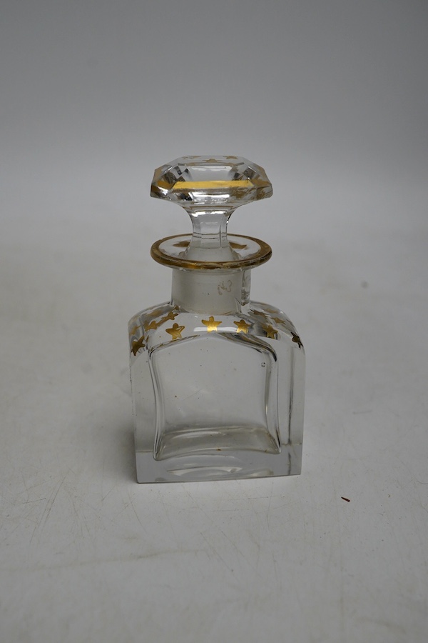 A 19th century French coromandel and cut brass scent bottle case, 18cm. Condition - fair